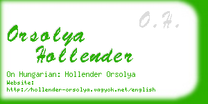 orsolya hollender business card